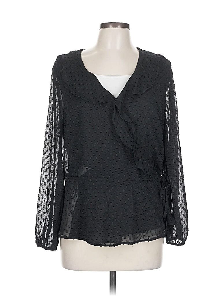 BANANA REPUBLIC Pre-owned Long Sleeve Blouse In Black