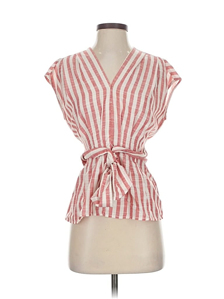 Pre-owned Max Studio Sleeveless Blouse In Red