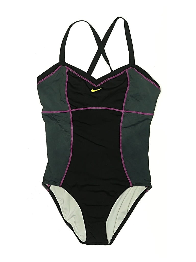 Pre-owned Nike One Piece Swimsuit In Black