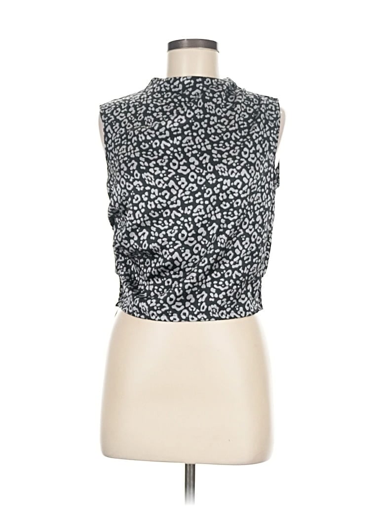 Pre-owned Sincerely Jules Tube Top Silver High Neck Tops