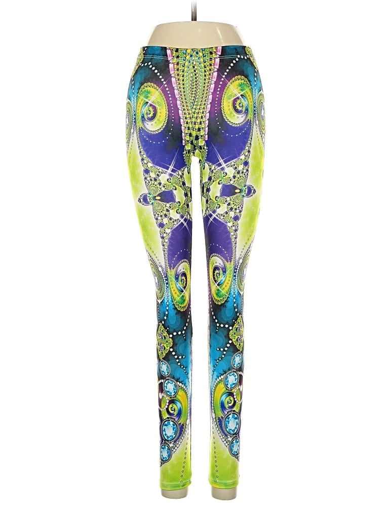 Pre-owned Assorted Brands Leggings In Green