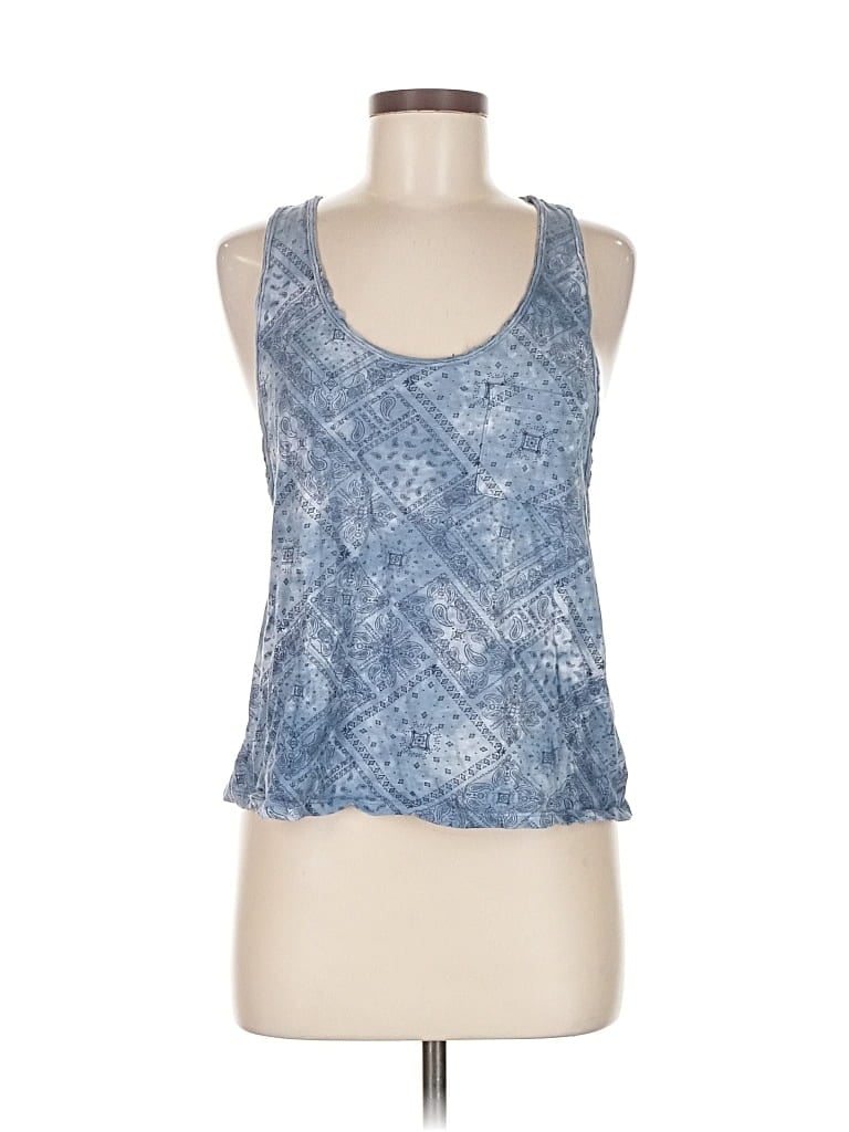 Pre-owned American Eagle Outfitters Tank Top Blue Halter Neckline Tops