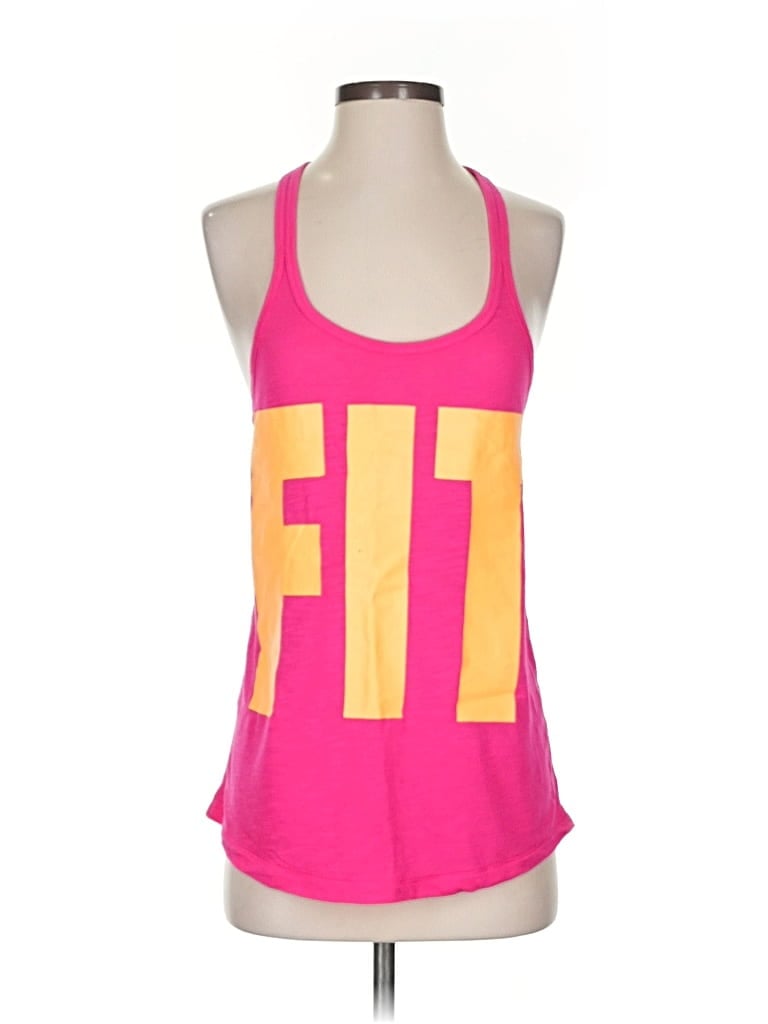 Pre-owned Lorna Jane Active Tank Top Pink Halter Neckline Tops