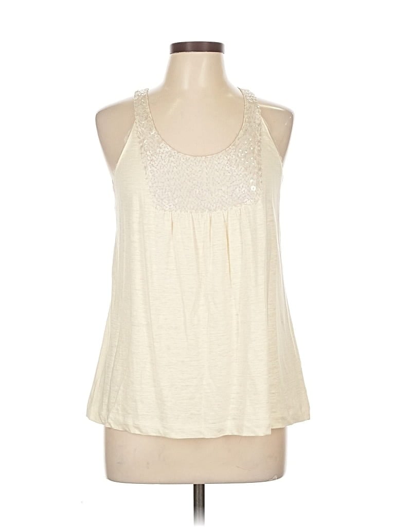 Pre-owned Lida Baday Sleeveless Blouse In White