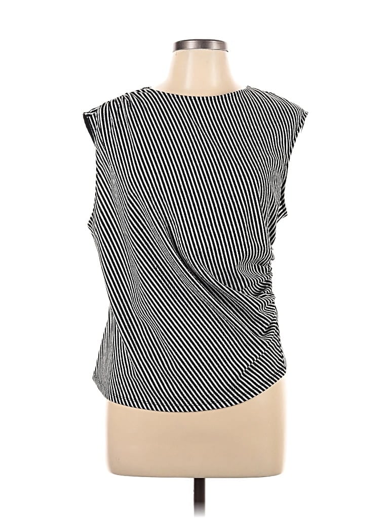 H&M Pre-owned Sleeveless Top Black One Shoulder Neckline Tops