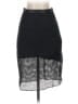 Tibi 100% Leather Solid Black Leather Skirt Size 0 - photo 1