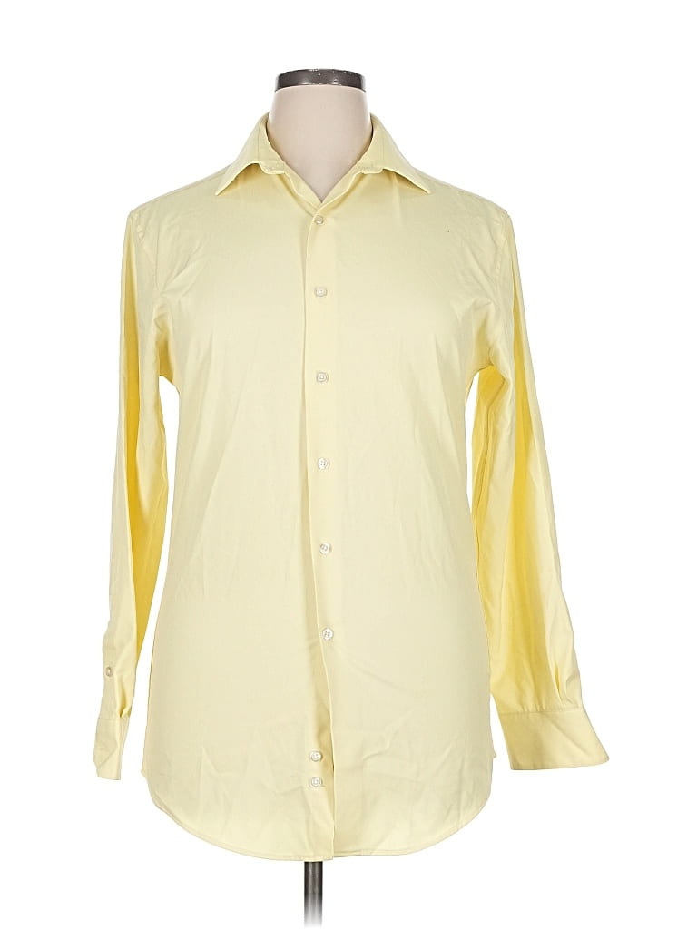 Pre-owned Alfani Long Sleeve Blouse In Yellow
