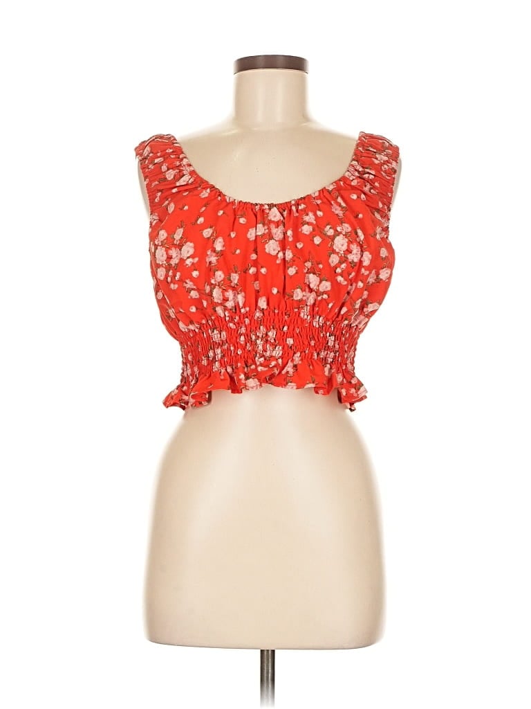 Pre-owned Sage The Label Sleeveless Blouse In Red