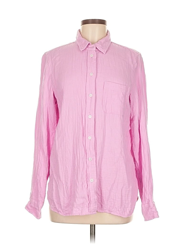 Pre-owned J.crew Factory Store Long Sleeve Button Down Shirt In Pink