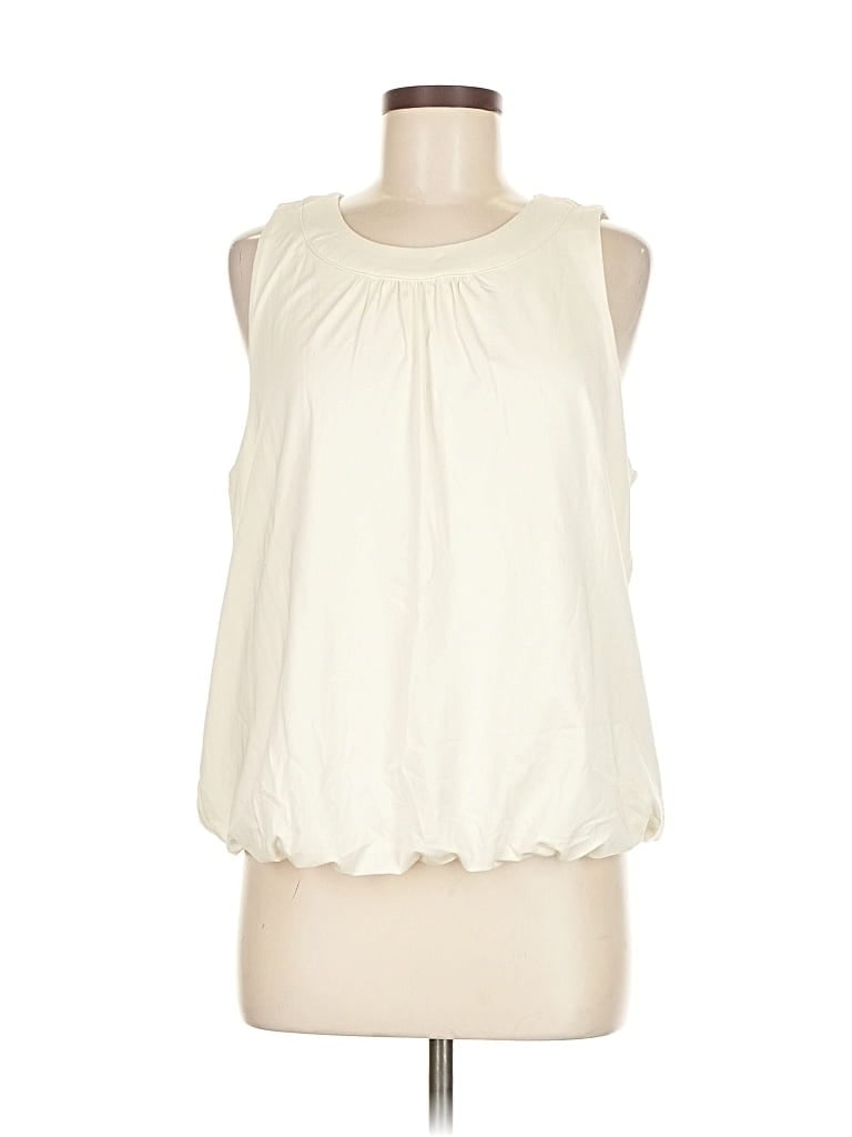 Click to view more detailed imagery on our partner's website Pre-owned Lands' End Sleeveless Blouse In White
