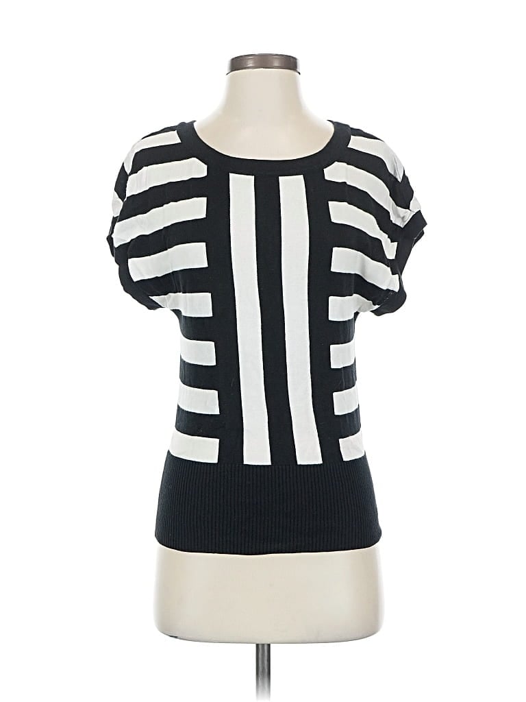 Pre-owned The Limited Short Sleeve Top Black Boatneck Tops