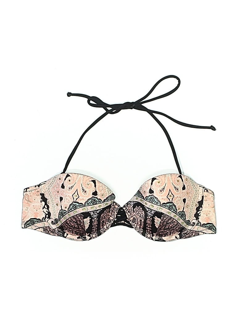 Pre-owned Unbranded Swimsuit Top Pink Paisley Pattern Swimwear