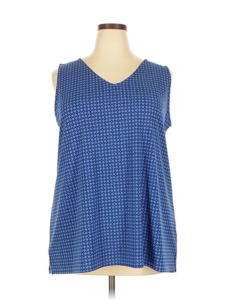 Click to view more detailed imagery on our partner's website Pre-owned Talbots Sleeveless Blouse In Blue