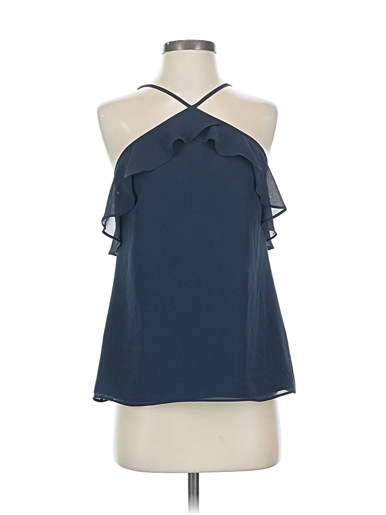 Pre-owned Haute Hippie Sleeveless Blouse In Blue