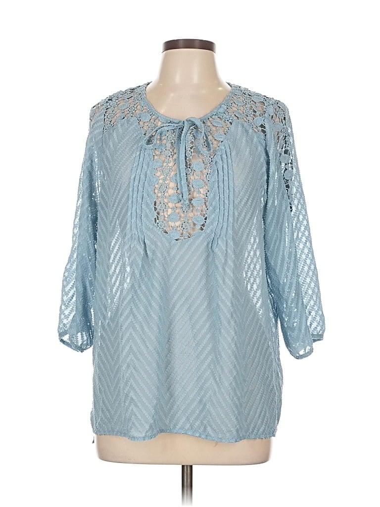 Click to view more detailed imagery on our partner's website Pre-owned Bila 3/4 Sleeve Blouse In Blue