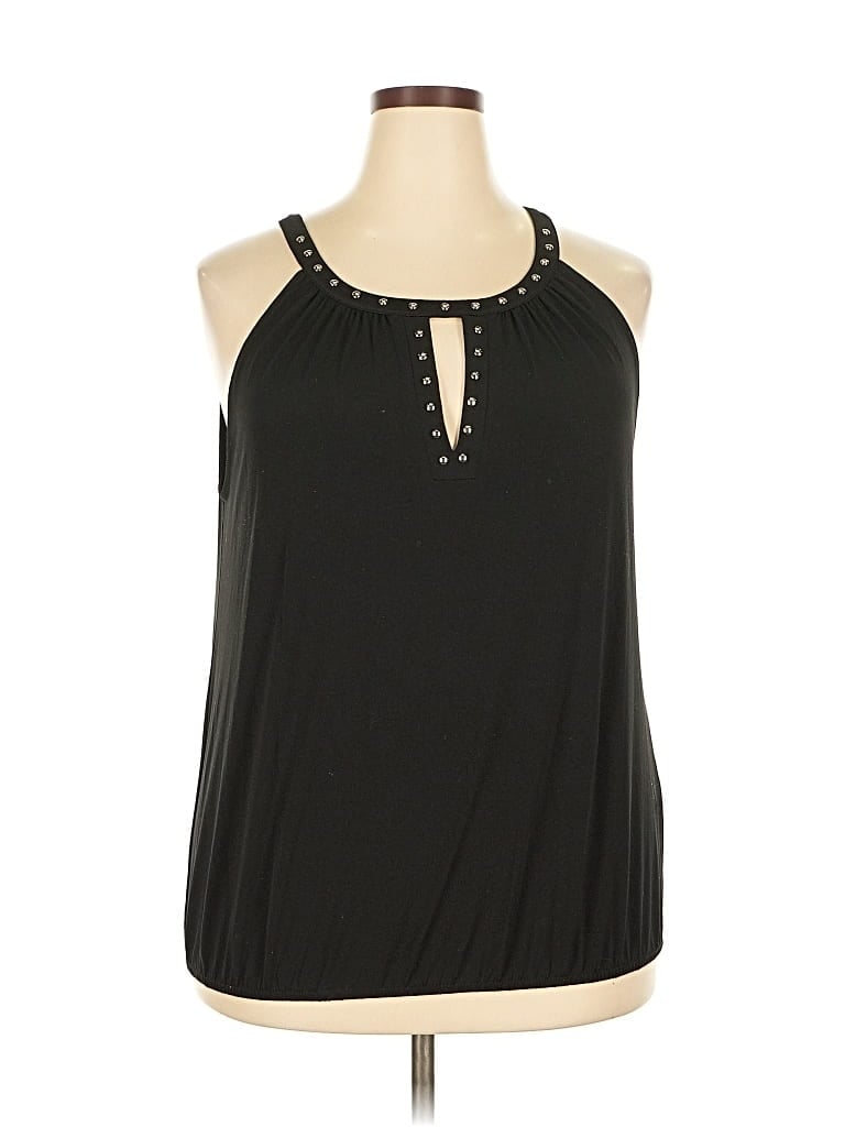Pre-owned Inc International Concepts Sleeveless Blouse In Black