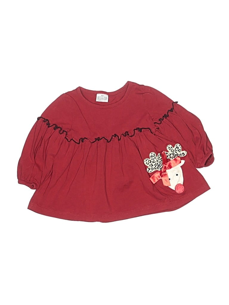 Pre-owned Assorted Brands Kids' Dress In Burgundy