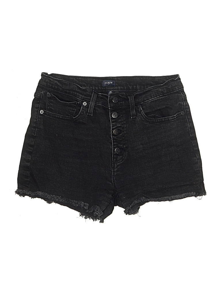 Pre-owned J.crew Factory Store Denim Shorts In Black