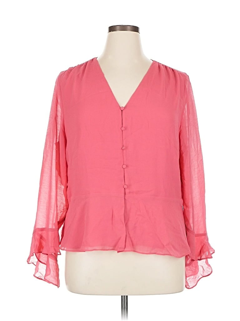 Pre-owned Vince Camuto 3/4 Sleeve Blouse In Pink