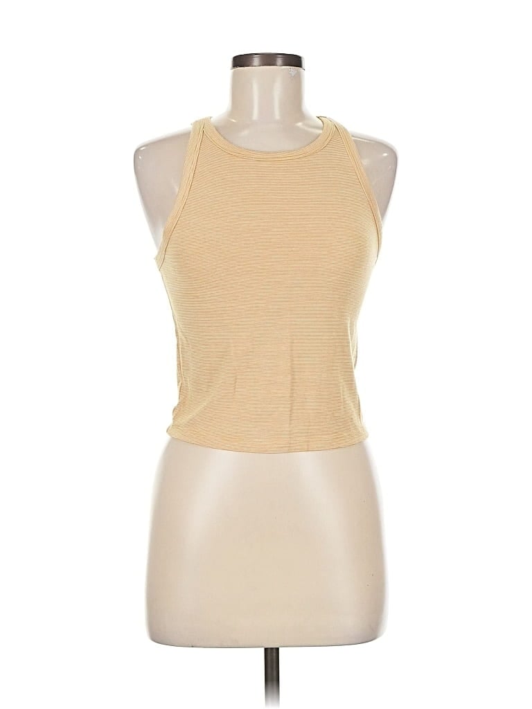 Pre-owned American Eagle Outfitters Tank Top Yellow Halter Neckline Tops