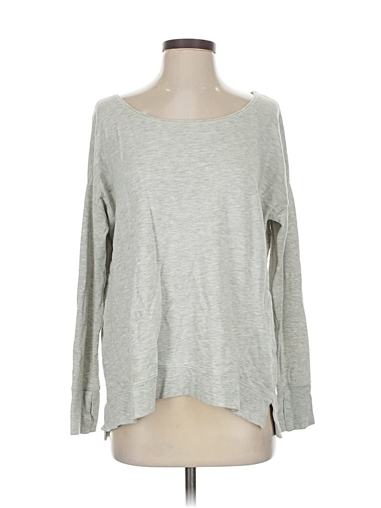 Pre-owned Sweaty Betty 3/4 Sleeve T-shirt In Gray