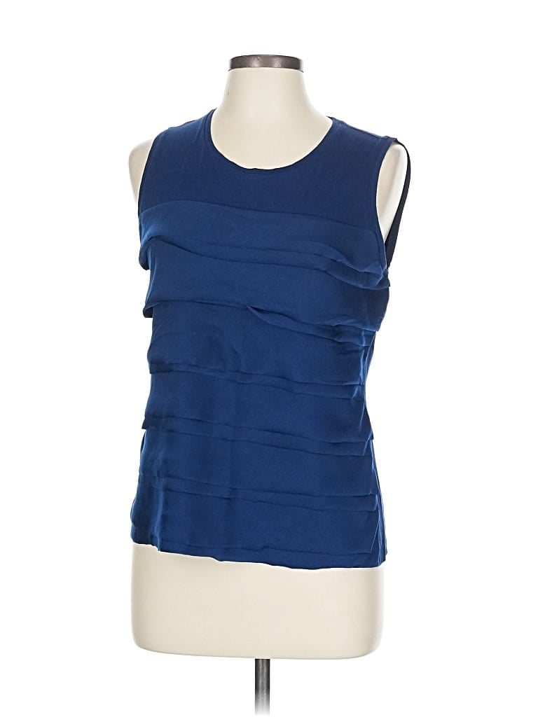 Pre-owned Ann Taylor Factory Sleeveless T-shirt In Blue
