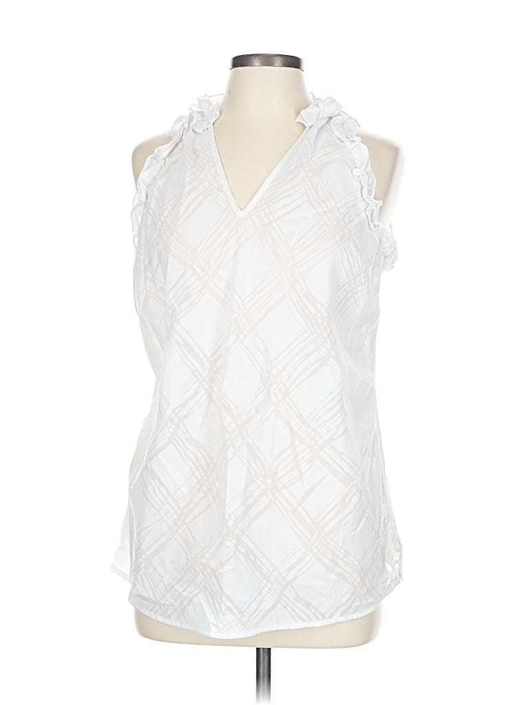 Pre-owned Assorted Brands Sleeveless Blouse In White
