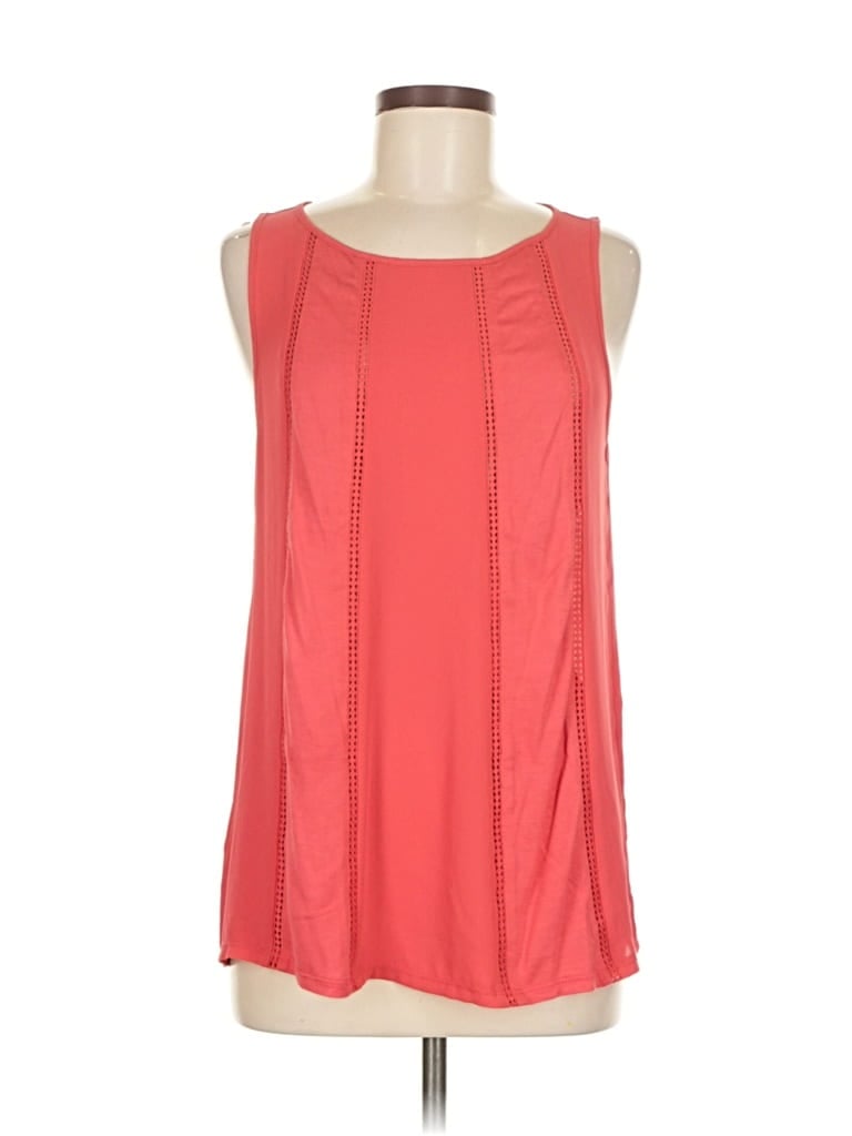 Pre-owned Ann Taylor Loft Sleeveless Blouse In Red