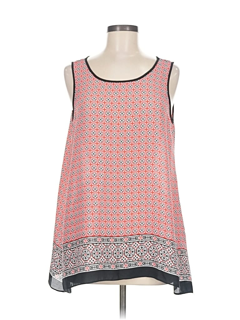 Pre-owned New Directions Sleeveless Top Pink Square Neckline Tops