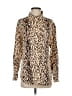 Joie 100% Lyocell Animal Print Brown Long Sleeve Blouse Size S - photo 1
