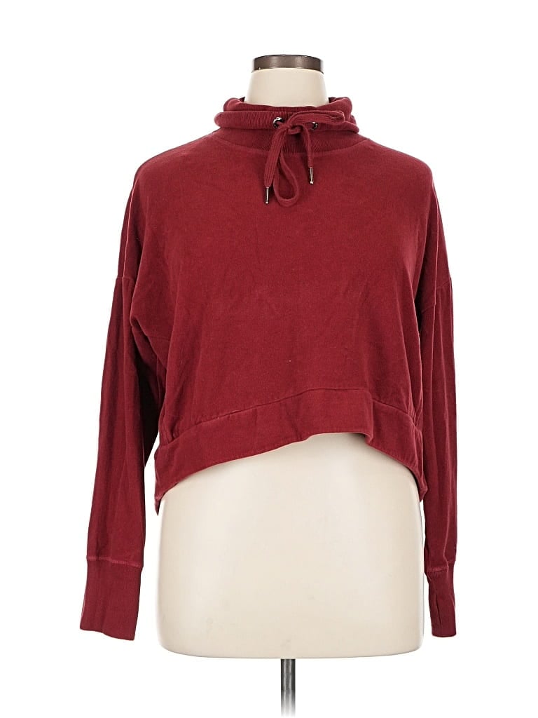 Pre-owned Sweaty Betty Turtleneck Sweater In Burgundy