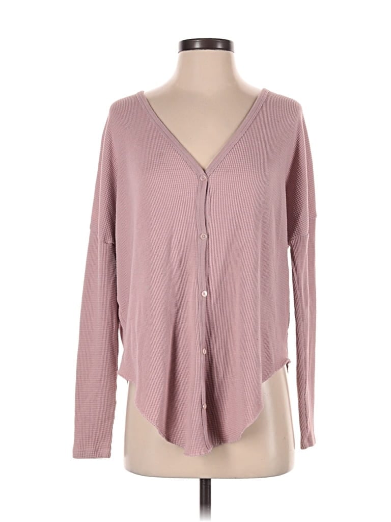 Pre-owned The Group By Babaton Long Sleeve Henley Shirt In Pink