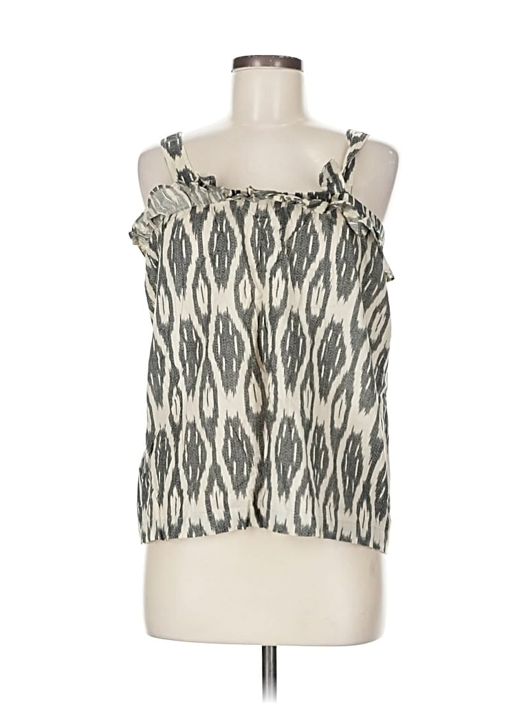 Pre-owned J.crew Factory Store Sleeveless Blouse In White