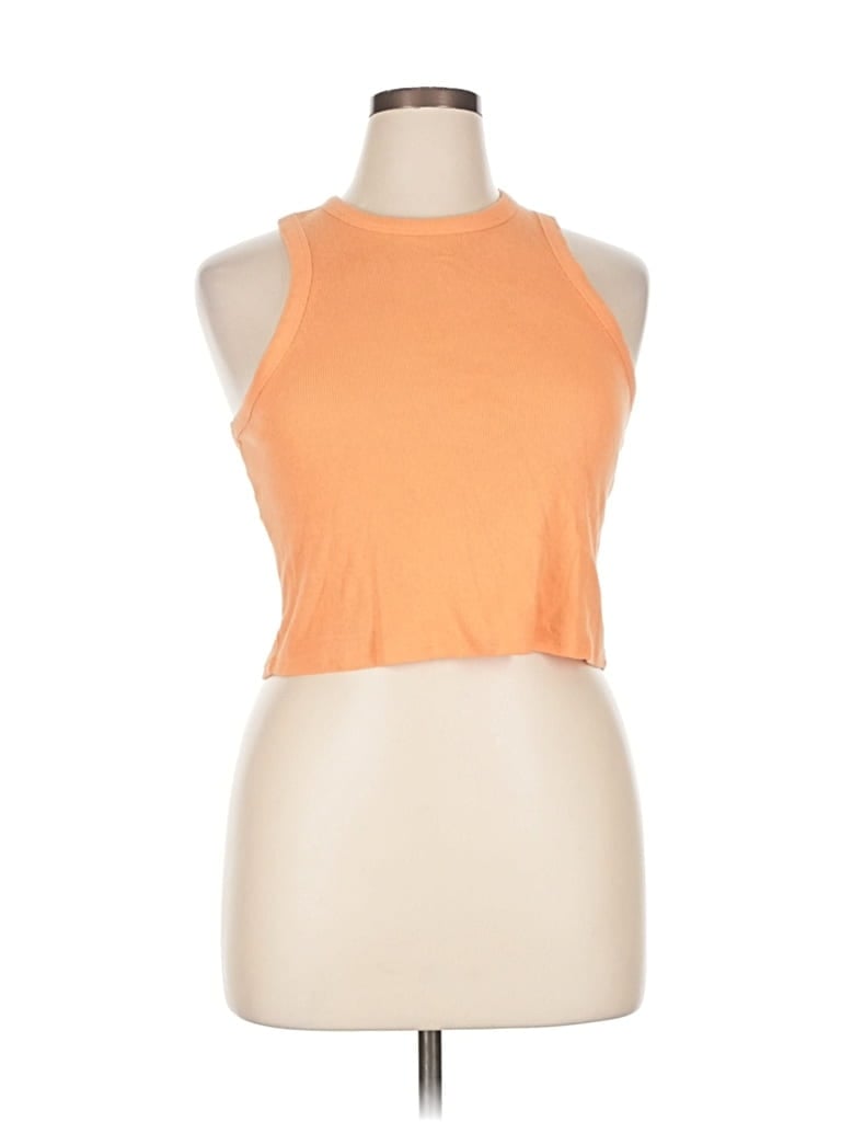 MAEVE BY ANTHROPOLOGIE Pre-owned Tank Top Orange Halter Neckline Tops