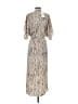 Lezat 100% Polyester Metallic Silver Cocktail Dress Size XS - photo 2