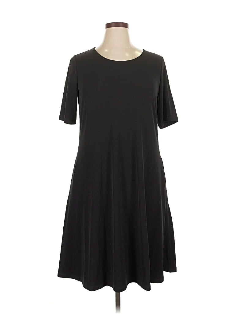 Pre-owned Susan Graver Casual Dress In Black