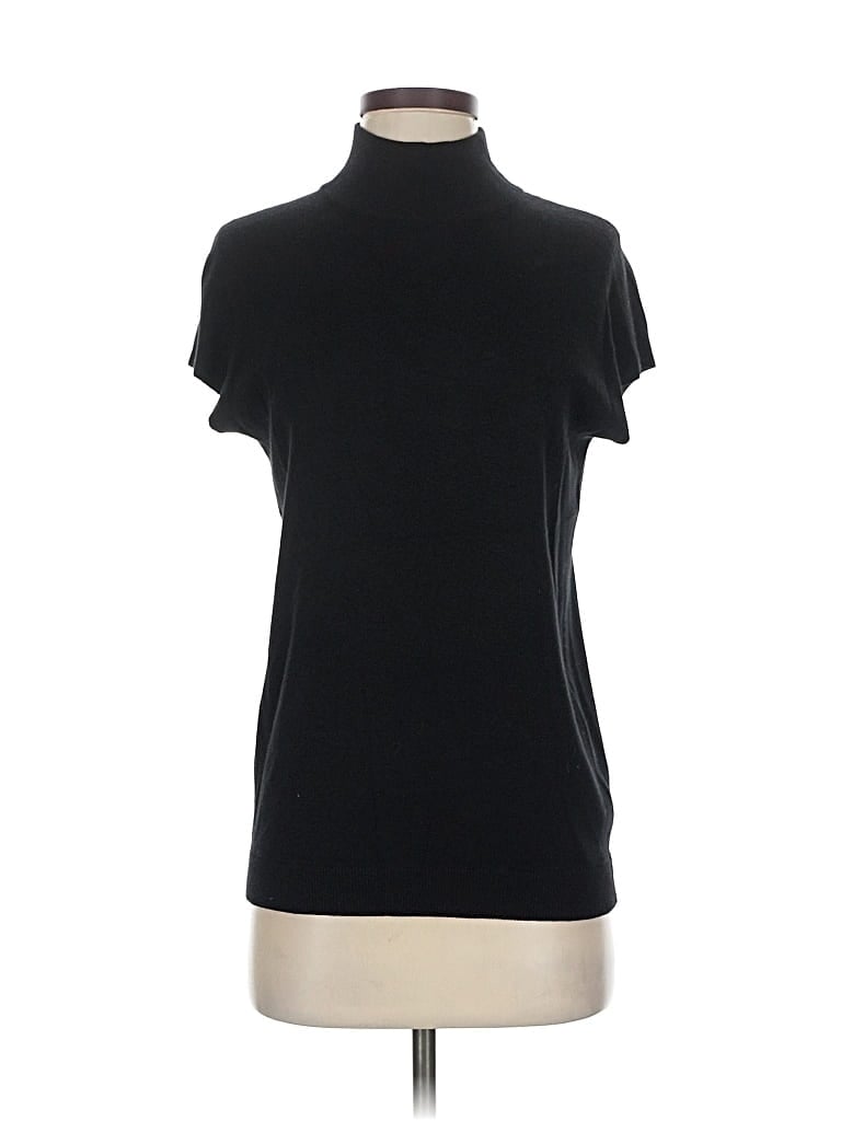 Pre-owned Bela Nyc Short Sleeve Turtleneck In Black