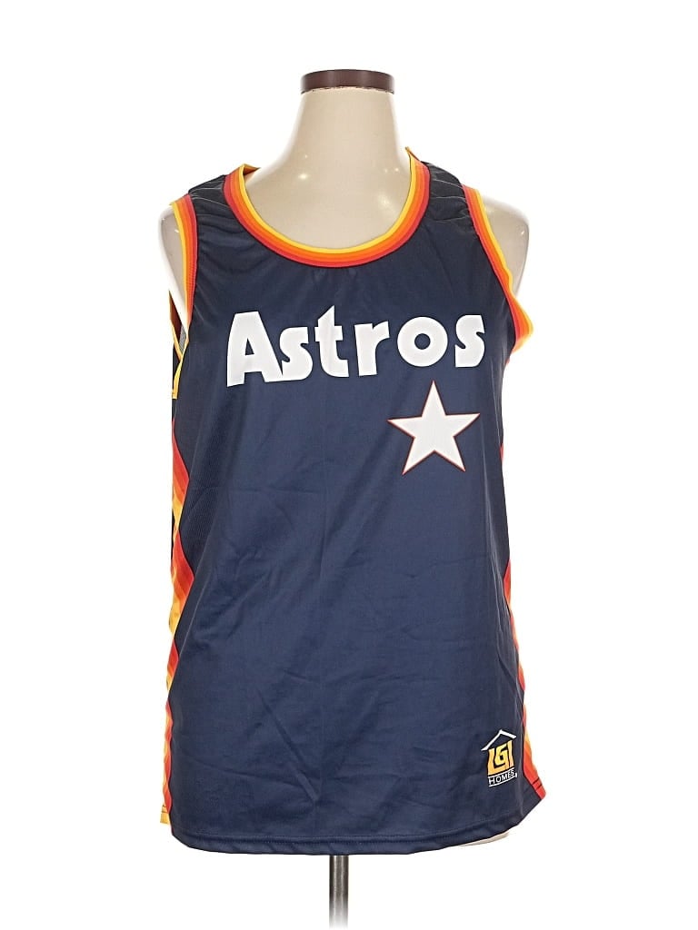 Pre-owned Assorted Brands Tank Top Blue Halter Neckline Tops