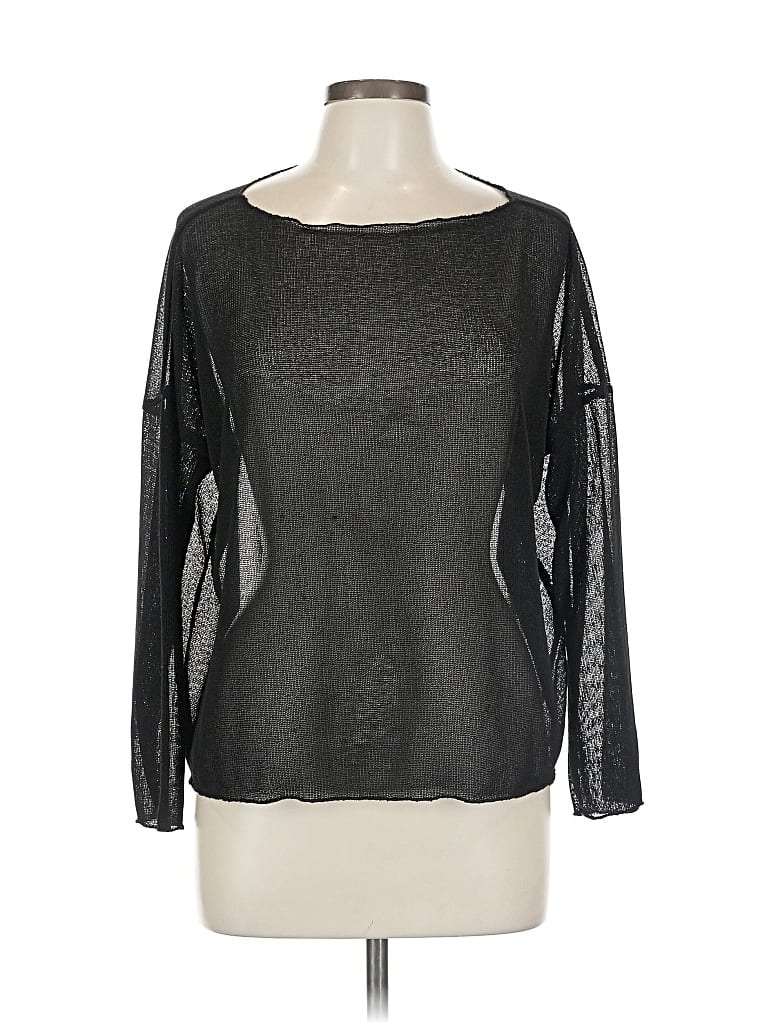 Pre-owned Trafaluc By Zara Long Sleeve Top Black Boatneck Tops