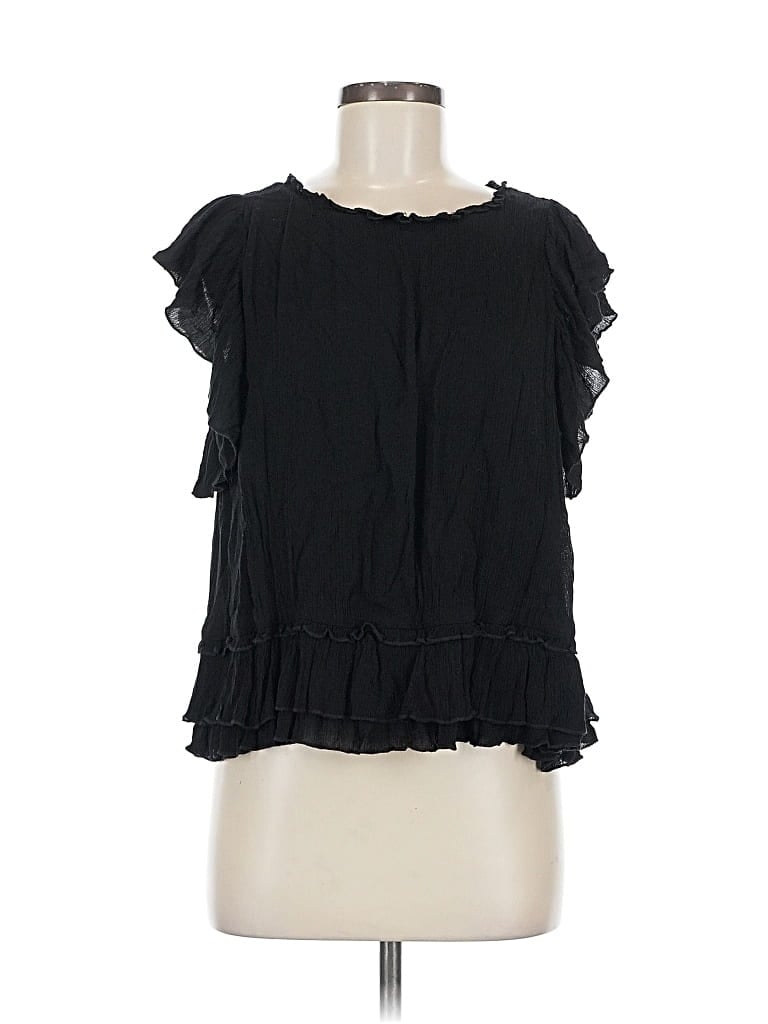CATHERINE CATHERINE MALANDRINO Pre-owned Short Sleeve Blouse In Black