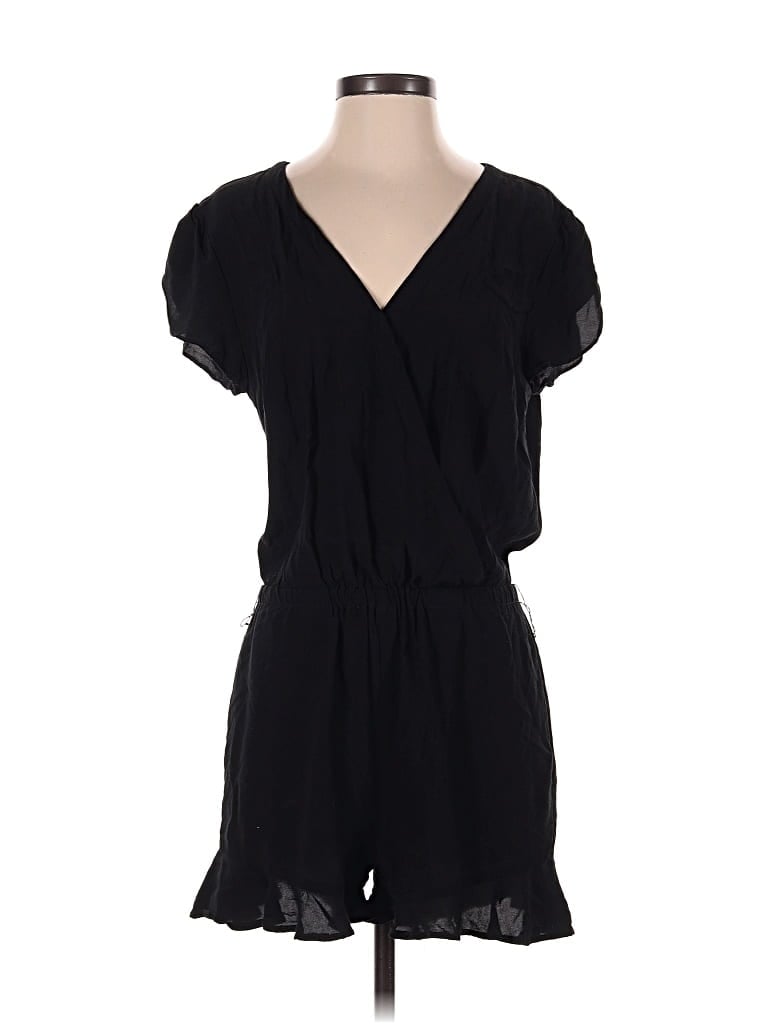 Pre-owned Ann Taylor Loft Romper In Black