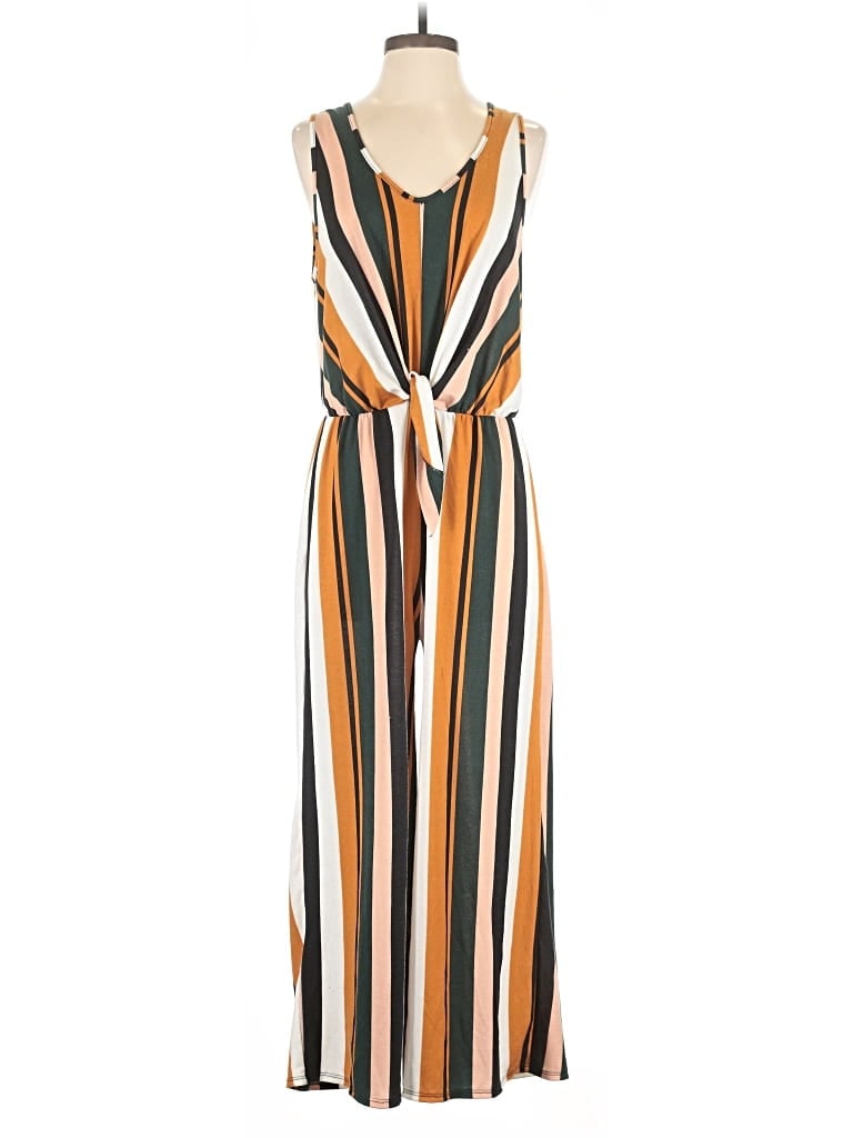 Pre-owned Caution To The Wind Jumpsuit In Brown