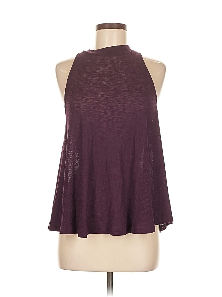 Pre-owned Express One Eleven Tank Top Burgundy Halter Neckline Tops