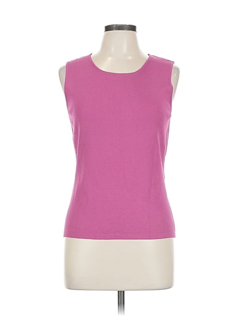Pre-owned Chico's Design Sleeveless Top Pink Boatneck Tops