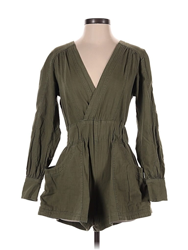 Pre-owned Free People Romper In Green