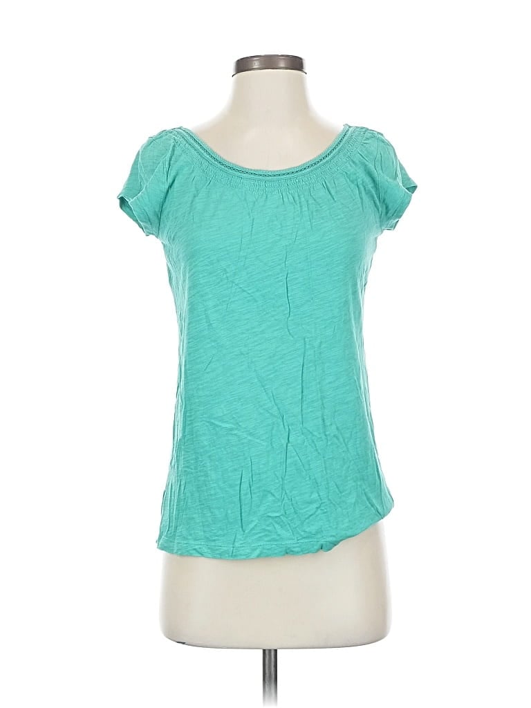 Pre-owned Ann Taylor Loft Outlet Short Sleeve T-shirt In Blue