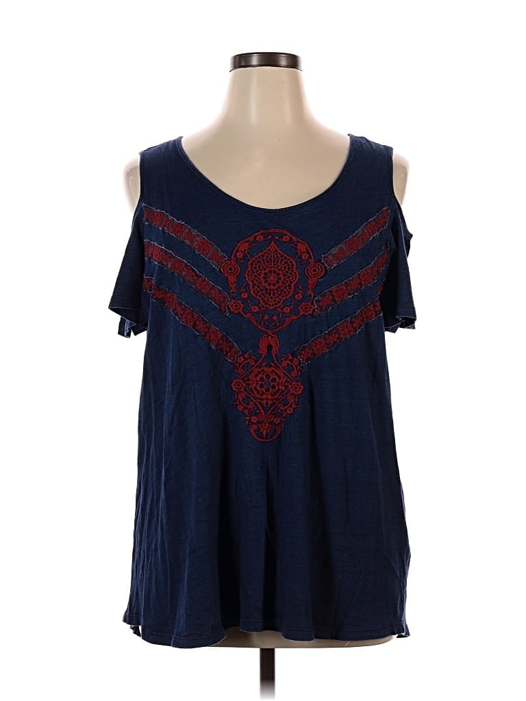 Pre-owned Lucky Brand Sleeveless Blouse In Blue