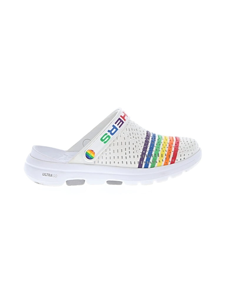 Pre-owned Skechers Mule/clog In White