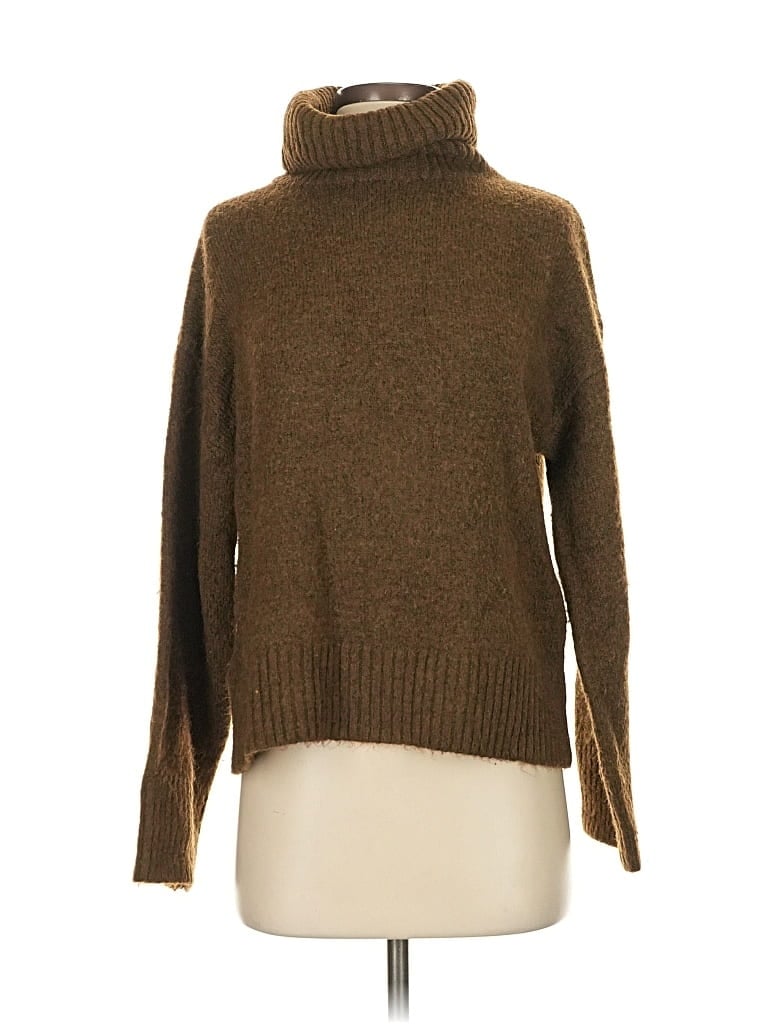 12th Tribe Turtleneck Sweater: Brown Tops - Size X-Small