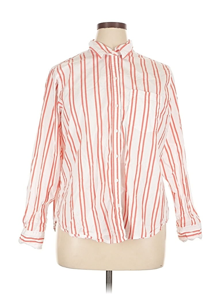 Pre-owned Old Navy Long Sleeve Blouse In Orange